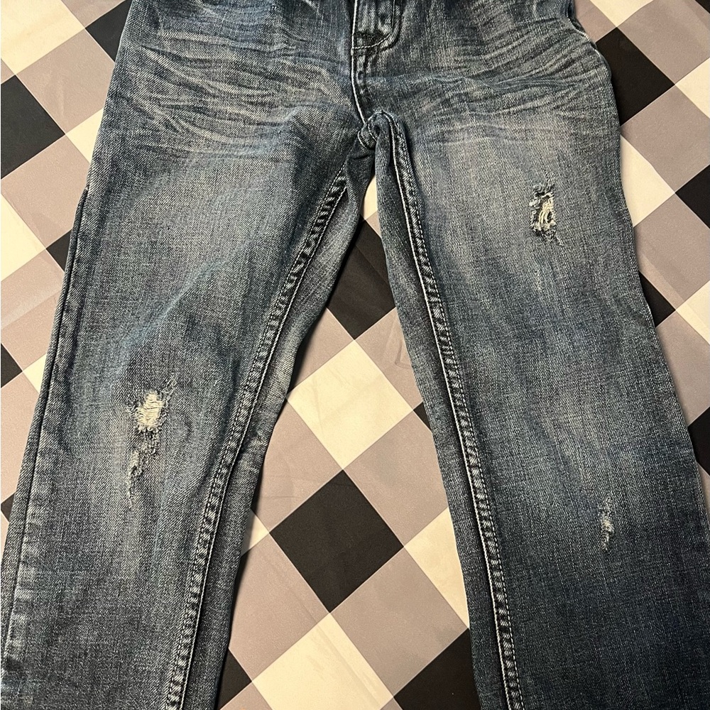 Men's Distressed Blue Jeans